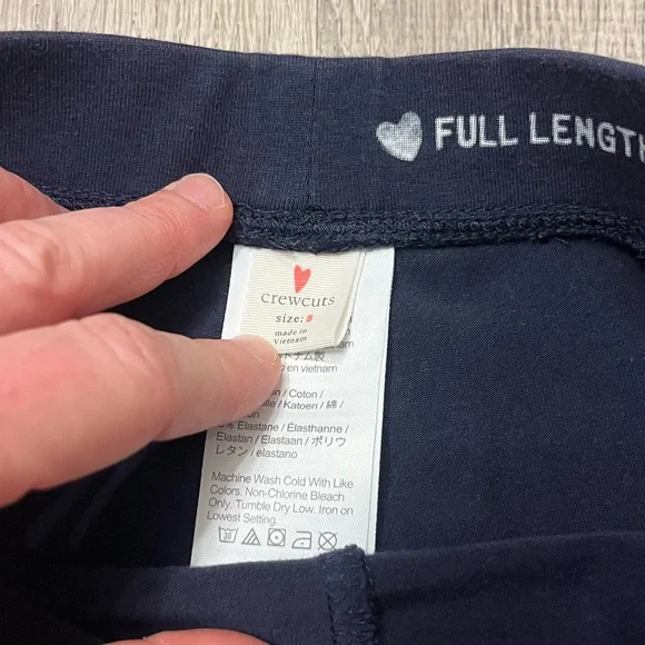 Girl's Crewcuts Full Length Navy Blue Leggings- Size 8- Pre-owned - Picture 2 of 3